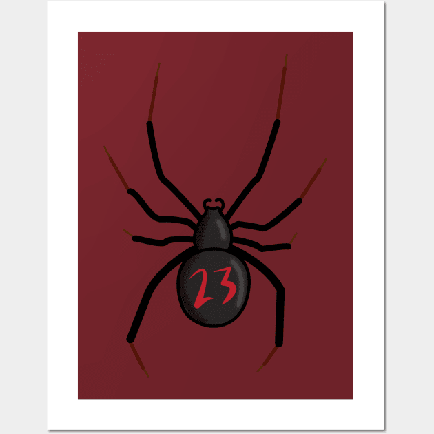 Lucky Number Black Widow Wall Art by lizzyfly